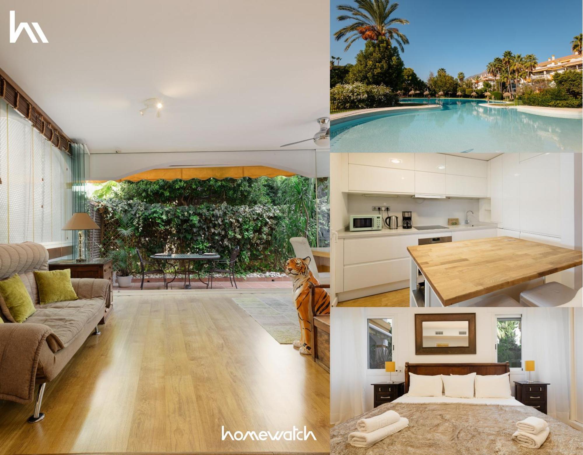 Ground Floor Holiday Apartment With Terrace And Pool In Puerto Banus, Marbella Eksteriør billede